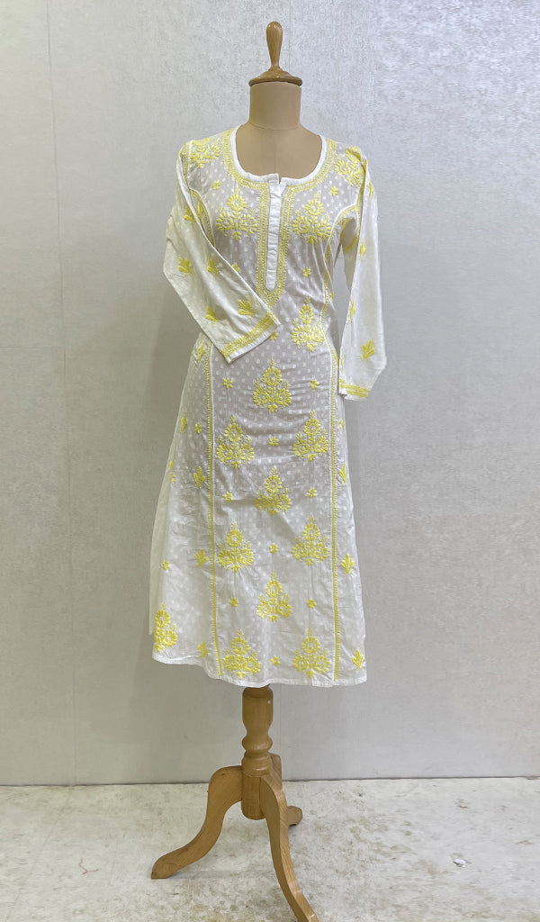 Gulshan Women's Lucknowi Handcrafted Cotton Chikankari Kurti - HONC0159614