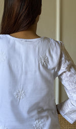 将图像加载到图库查看器中, Women's Lucknowi Handcrafted Cotton Chikankari Kurti - HONC0283430