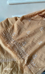 Load image into Gallery viewer, Women's Lakhnavi Handcrafted Mul Chanderi Unstitched Chikankari Full Suit Material - HONC0317046