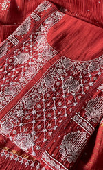 Load image into Gallery viewer, Women's Lakhnavi Handcrafted Mul Chanderi Semi - Stitched Kurta And Dupatta Set - HONC0282233