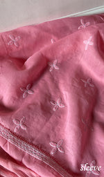 Load image into Gallery viewer, Women's Lakhnavi Handcrafted Cotton Unstitched Chikankari Suit Material - HONC0365122