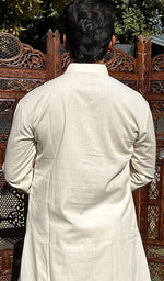 Load image into Gallery viewer, Men's Lucknowi Handcrafted Cotton Chikankari Kurta - HONC0342339