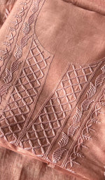 将图像加载到图库查看器中, Women's Lucknowi Handcrafted Chanderi Silk Chikankari Suit Material - HONC0265288
