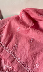 Load image into Gallery viewer, Women's Lakhnavi Handcrafted Mul Chanderi Unstitched Chikankari Full Suit Material - HONC0295753