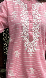 Load image into Gallery viewer, Amanat Women's Lucknowi Handcrafted Cotton Chikankari Kurti - HONC0274390
