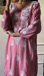 Load image into Gallery viewer, Reet Women's Lucknowi Handcrafted Modal Cotton Chikankari Kurti - HONC0211952