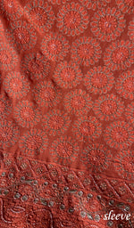 Load image into Gallery viewer, Women's Lakhnavi Handcrafted Pure Silk Georgette Chikankari Suit Material - HONC0270820