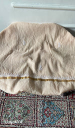 Load image into Gallery viewer, Women's Lakhnavi Handcrafted Mul Chanderi Unstitched Chikankari Full Suit - HONC0367572