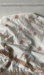 Load image into Gallery viewer, Women's Lakhnavi Handcrafted Mul Chanderi Unstitched Kurta And Dupatta Set - HONC0365501