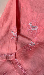 Load image into Gallery viewer, Women's Lakhnavi Handcrafted Mul Chanderi Semi - Stitched Kurta And Dupatta Set - HONC0243877