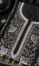 Load image into Gallery viewer, Women's Lakhnavi Handcrafted Mul Chanderi Semi - Stitched Kurta And Dupatta Set - HONC0261772