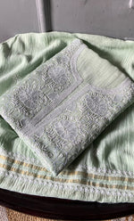 Load image into Gallery viewer, Women's Lakhnavi Handcrafted Mul Chanderi Unstitched Kurta And Dupatta Set- HONC0288994