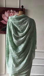 Load image into Gallery viewer, Women's Lakhnavi Handcrafted Viscose Georgette Chikankari Saree - HONC0337526