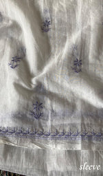 将图像加载到图库查看器中, Women's Lakhnavi Handcrafted Mul Chanderi Unstitched Kurta And Dupatta Set - HONC0314677