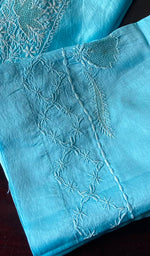 Load image into Gallery viewer, Afifa Women's Lakhnavi Handcrafted Chanderi Silk Chikankari Top And Pant Set - HONC0271700