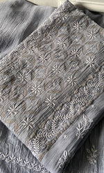 将图像加载到图库查看器中, Women's Lakhnavi Handcrafted Mul Chanderi Semi - Stitched Kurta And Dupatta Set - HONC0339043