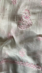 Load image into Gallery viewer, Shirin Women's Lakhnavi Handcrafted Mul Chanderi Unstitched Kurta And Dupatta Set - HONC0249185