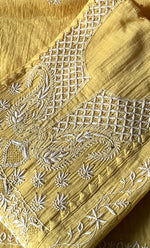 Load image into Gallery viewer, Women's Lakhnavi Handcrafted Mul Chanderi Semi - stitched Kurta And Dupatta Set- HONC0282405