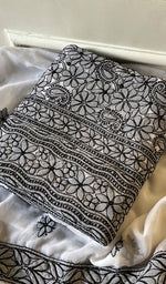 将图像加载到图库查看器中, Women's Lucknowi Handcrafted Faux-Georgette Chikankari Suit Material - HONC0277977
