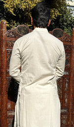 Load image into Gallery viewer, Men's Lucknowi Handcrafted Cotton Chikankari Kurta - HONC0342354