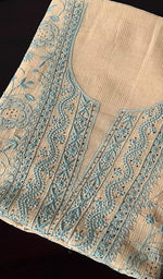 Load image into Gallery viewer, Women's Lakhnavi Handcrafted Maheshwari Mul Chanderi Chikankari Unstitched Kurti Fabric - HONC0209621
