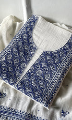Load image into Gallery viewer, omen's Lakhnavi Handcrafted Mul Chanderi Unstitched Kurta And Dupatta Set - HONC0321262