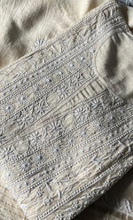 Load image into Gallery viewer, Women's Lakhnavi Handcrafted Munga Silk Semi - Stitched Chikankari Anarkali And Dupatta Set- HONC0283172