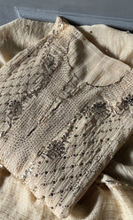 Load image into Gallery viewer, Fauzia Women's Lakhnavi Handcrafted Mul Chanderi Semi - Stitched Kurta And Dupatta Set - HONC0309550