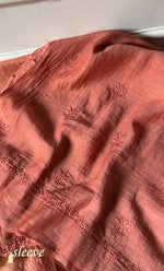 Load image into Gallery viewer, Women's Lakhnavi Handcrafted Mul Chanderi Unstitched Chikankari Full Suit Material - HONC0324499