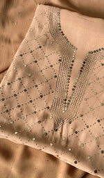 Load image into Gallery viewer, Women's Lakhnavi Handcrafted Viscose Georgette Chikankari Full Suit Material - HONC0198672