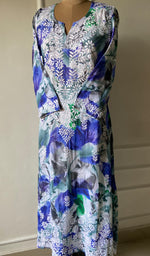 Load image into Gallery viewer, Women's Lakhnavi Handcrafted Cotton Chikankari Kurti - HONC011763