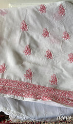 Load image into Gallery viewer, Women's Lakhnavi Handcrafted Cotton Unstitched Chikankari Suit Material - HONC0354984