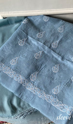 Load image into Gallery viewer, Women's Lakhnavi Handcrafted Cotton Unstitched Chikankari Suit Material - HONC0360797