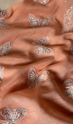 Load image into Gallery viewer, Women's Lakhnavi Handcrafted Mul Chanderi Unstitched Kurta And Dupatta Set - HONC0246467