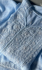 将图像加载到图库查看器中, Sehmat Women's Lakhnavi Handcrafted Kota Cotton Semi - Stitched Kurta And Dupatta Set - HONC0301709