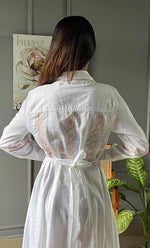 Load image into Gallery viewer, Niyat Women's Lucknowi Handcrafted Cotton Chikankari Long Dress - HONC0303751