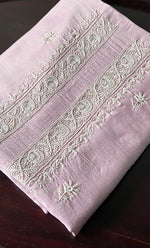 将图像加载到图库查看器中, Lucknowi Handcrafted Chanderi Silk Unstitched Chikankari Unisex Kurta Fabric - HONC0330186