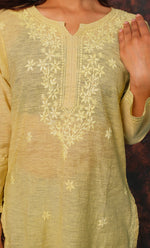 Load image into Gallery viewer, Women's Lakhnavi Handcrafted Cotton Chikankari Top - HONC0331498
