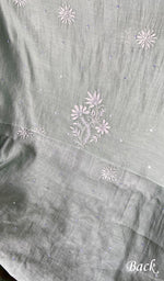 将图像加载到图库查看器中, Women's Lakhnavi Handcrafted Mul Chanderi Kurta And Dupatta Set - HONC0288993