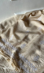 将图像加载到图库查看器中, Women's Lakhnavi Handcrafted Unstitched Munga Silk Chikankari Kurta And Dupatta Set- HONC0275148