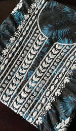 将图像加载到图库查看器中, Women's Lakhnavi Handcrafted Cotton Chikankari Unstitched Kurti Fabric - HONC0268850