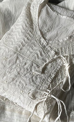 将图像加载到图库查看器中, Women's Lakhnavi Handcrafted Mul Chanderi Semi - stitched Angrakha And Dupatta Set- HONC0303231