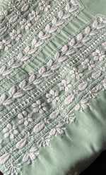 Load image into Gallery viewer, Women's Lakhnavi Handcrafted Cotton Chikankari Unstitched Kurti Fabric - HONC0302644