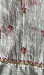 Load image into Gallery viewer, Women's Lakhnavi Handcrafted Mul Chanderi Unstitched Kurta And Dupatta Set - HONC0266914