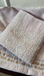 将图像加载到图库查看器中, Women's Lakhnavi Handcrafted Mul Chanderi Kurta And Dupatta Set - HONC0288983