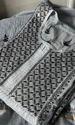 Load image into Gallery viewer, Women's Lakhnavi Handcrafted Mul Chanderi Semi - Stitched Kurta And Dupatta Set - HONC0270071