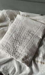 将图像加载到图库查看器中, Women's Lakhnavi Handcrafted Mul Chanderi Unstitched Kurta And Dupatta Set- HONC0267147