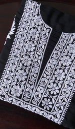 将图像加载到图库查看器中, Simran Women's Lakhnavi Handcrafted Modal Cotton Chikankari Unstitched Kurti Fabric - HONC0261085