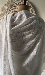 Load image into Gallery viewer, Women's Lakhnavi Handcrafted Viscose Georgette Chikankari Saree - HONC0303241