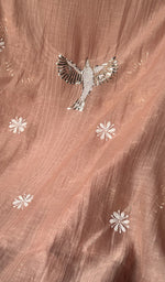 Load image into Gallery viewer, Haaniya Women's Lakhnavi Handcrafted Mul Chanderi Unstitched Kurta And Dupatta Set - HONC0260579